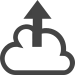 Cloud Upload O SVG Icon